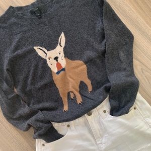 Gray Dog Sweater from J. Crew